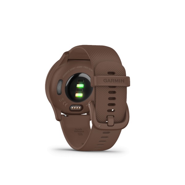 Montre connectée Garmin Vivomove Sport Peach Gold Bracelet Chocolat