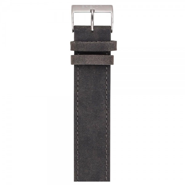 Bracelet Briston type NATO en cuir - Vintage noir
