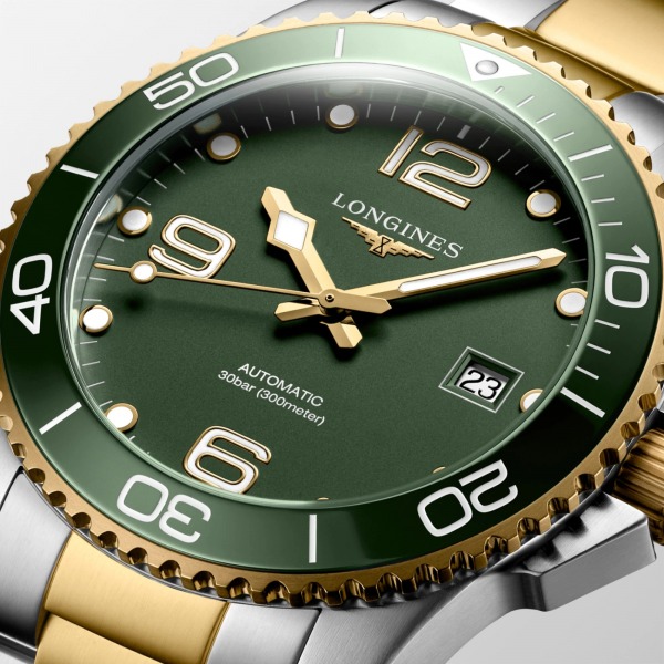 Montre Longines Hydroconquest 41mm Auto Cadran Vert Bracelet Acier