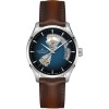 Montre Hamilton Jazzmaster Open Heart Auto Cadran Bleu Bracelet Cuir