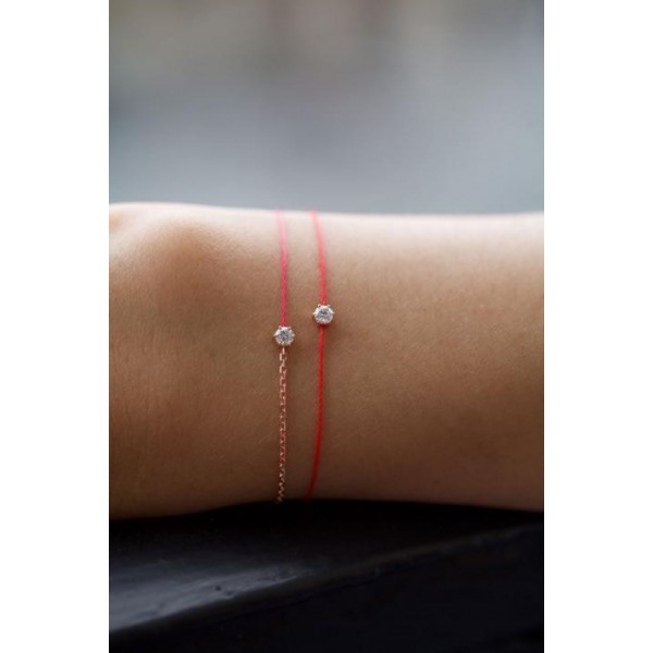 Bracelet Redline Absolu Bracelet fil Rouge avec diamant 0.10 carat