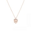 Pendentif sur chaîne Double Cœurs R10 Dinh Van or rose et diamants