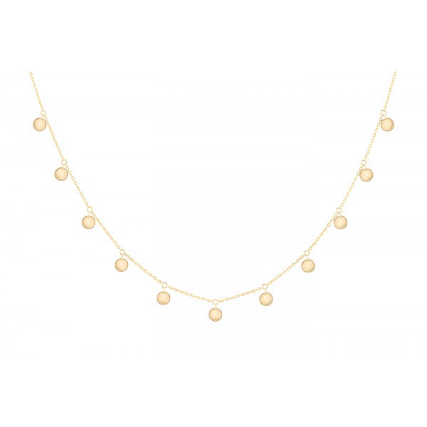 Collier La Brune & La Blonde Polka 11 Pyrite Or Jaune