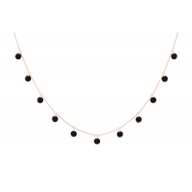 Collier La Brune & La Blonde Polka 11 Onyx Or Rose