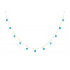 Collier La Brune & La Blonde Polka 11 Turquoise Or Jaune