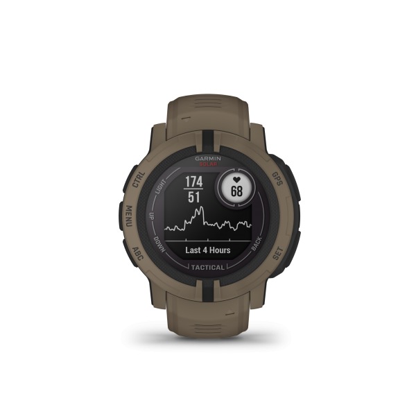 Montre Garmin Instinct 2, Solar Tactical Edition Coyote