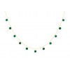 Collier La Brune & La Blonde Polka 11 Malachite Or Jaune
