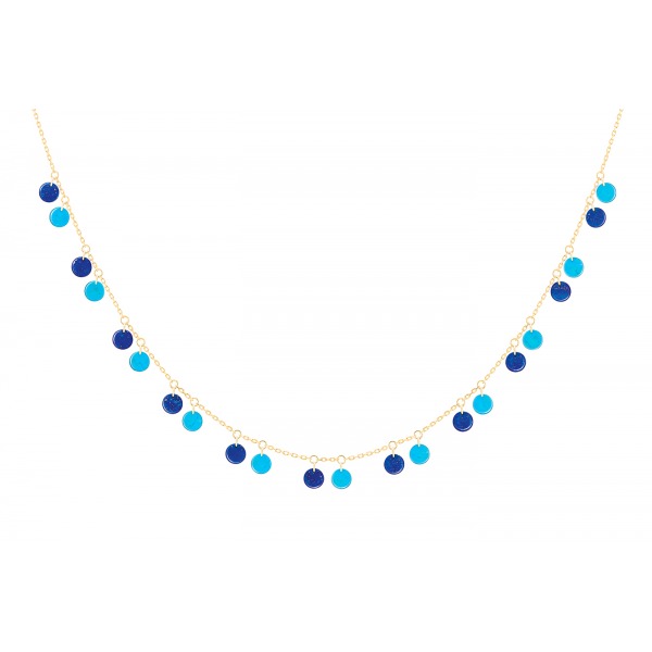 Collier La Brune & La Blonde 22 Lapis-Lazuli & Turquoise Or Jaune