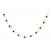 Collier La Brune & La Blonde 22 Onyx & Pyrite Or Jaune