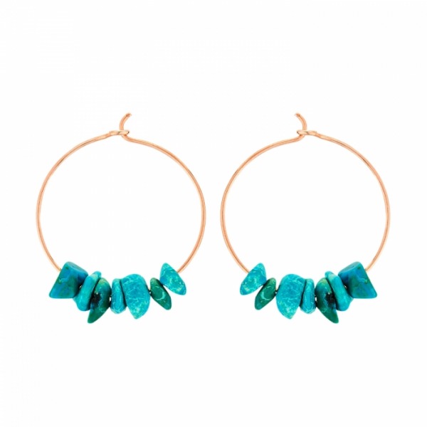 Boucles D'Oreilles Ginette NY JALA CHRYSOCOLLE HOOPS