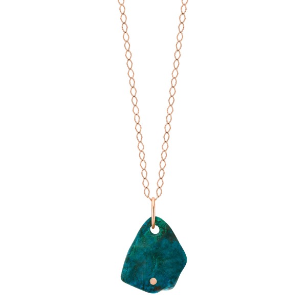Collier Ginette NY LARGE JALA CHRYSOCOLLE ON CHAIN