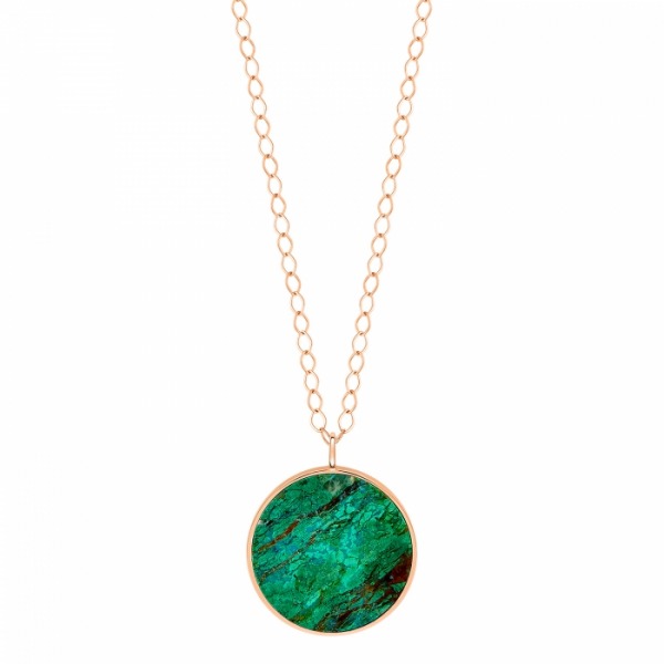 Collier Ginette NY JUMBO EVER CHRYSOCOLLE DISC ON CHAIN