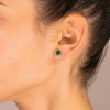 Boucles D'Oreilles Ginette NY SOLO EVER MALACHITE DISC STUDS