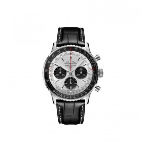 Montre Breitling Navitimer B01 Chronograph 43 Cadran Argent Bracelet Alligator