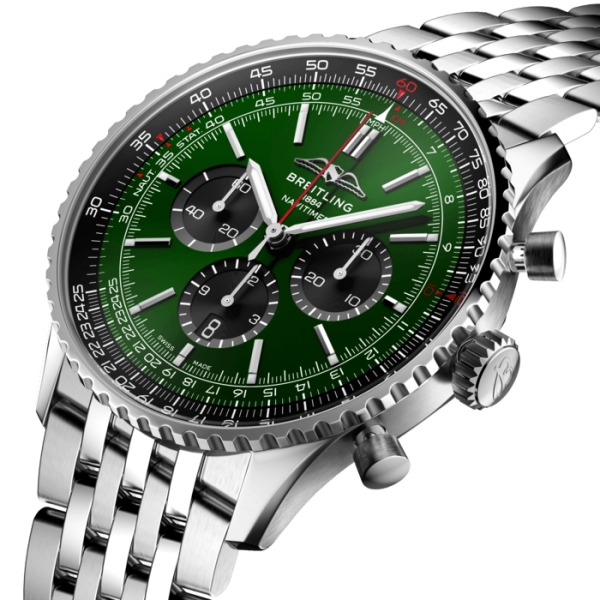 Montre Breitling Navitimer B01 Chronograph 46 Cadran Vert Bracelet Acier