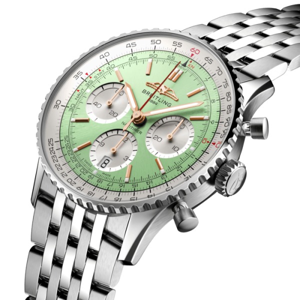 Montre Breitling Navitimer B01 Chronograph 41 Cadran Vert Bracelet Acier