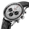 Montre Breitling Navitimer B01 Chronograph 43 Cadran Argent Bracelet Alligator