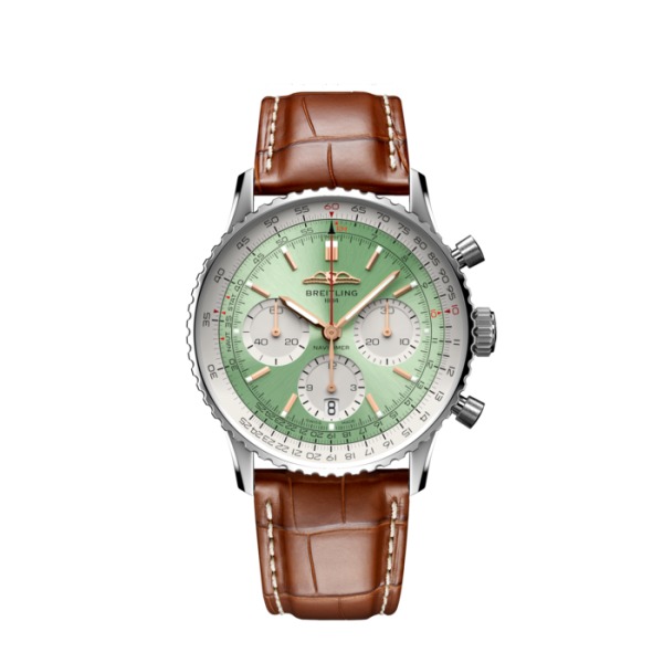 Montre Breitling Navitimer B01 Chronograph 41 Cadran Vert Bracelet Alligator