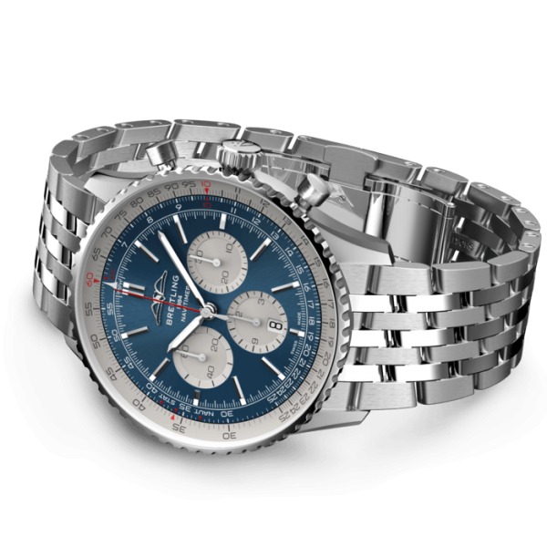 Montre Breitling Navitimer B01 Chronograph 46 Cadran Bleu Bracelet Acier