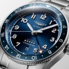 Montre Longines Spirit Zulu Time Automatique 42mm cadran Bleu bracelet Acier