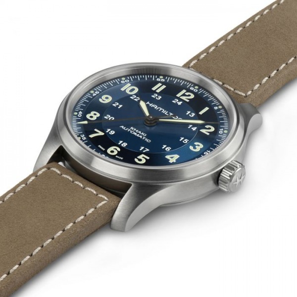 Montre Hamilton Khaki Field Titanium Auto cadran Bleu 42 mm