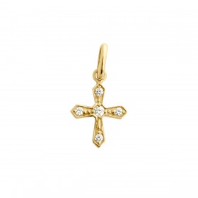 Pendentif gigi CLOZEAU Pendentif Croix vintage Or Jaune & Diamants
