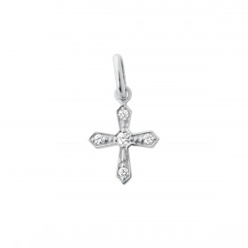 Pendentif gigi CLOZEAU Pendentif Croix vintage Or Blanc & Diamants