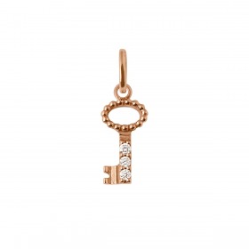 Pendentif gigi CLOZEAU Pendentif Clé Or Rose & Diamant