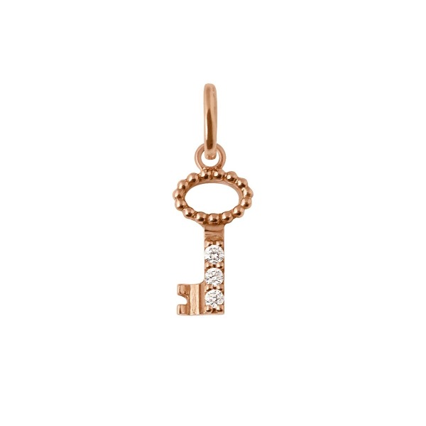 Pendentif gigi CLOZEAU Pendentif Clé Or Rose & Diamant