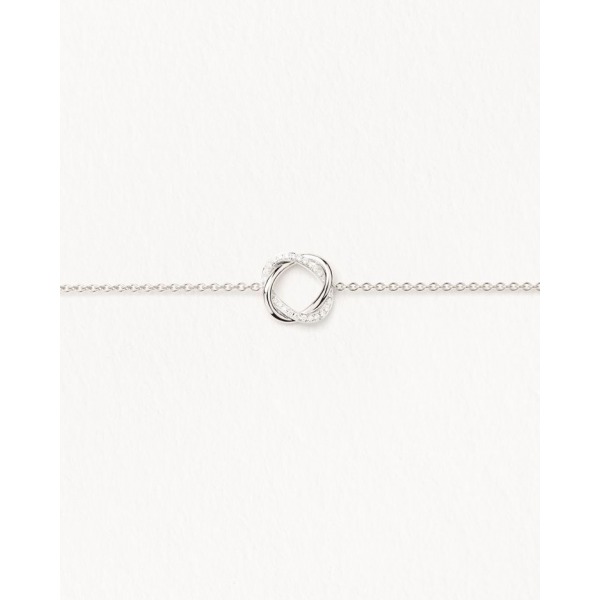 Bracelet Poiray Tresse Or Blanc