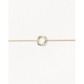 Bracelet Poiray Tresse Or Jaune & Or Blanc Pavé Diamants