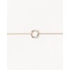 Bracelet Poiray Tresse Or Rose & Or Blanc Pavé Diamants