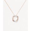 Collier Poiray Tresse Or Rose & Or Blanc Pavé Diamants