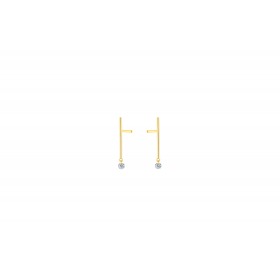 Mini Pendants d’Oreilles La Brune & La Blonde Majorette Or Jaune & Diamants 0.2ct