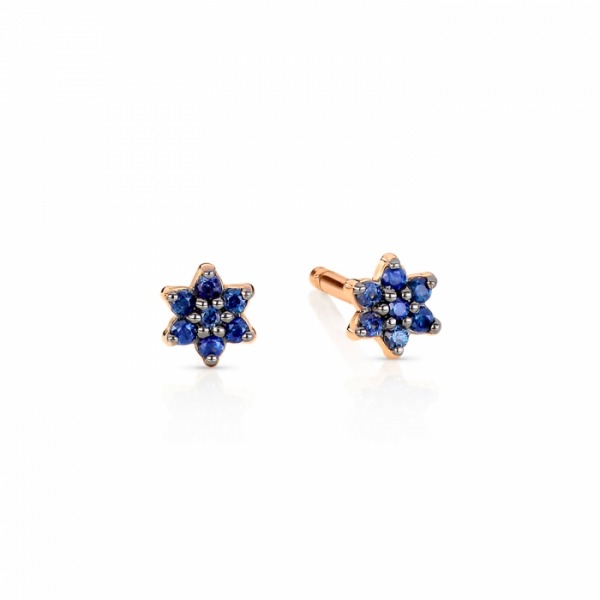Boucle d'Oreilles Ginette NY MINI SAPPHIRE STAR STUDS