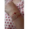Bracelet Redline PURE 1 Diamant 0.10 ct or blanc fil rouge