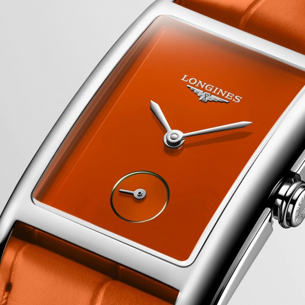 Montre Longines DolceVita Cadran Orange Laqué Poli