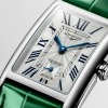 Montre Longines DolceVita Cadran Argenté Flinqué Bracelet Cuir Vert