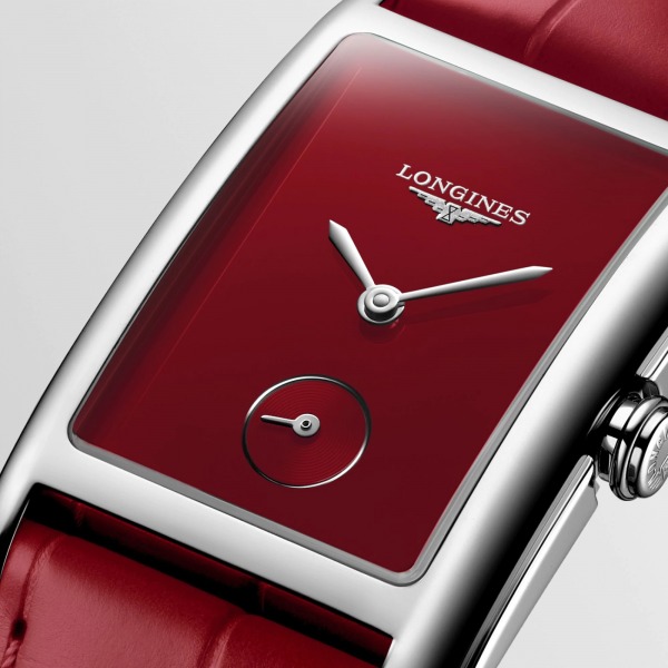 Montre Longines DolceVita Cadran Rouge Laqué Poli