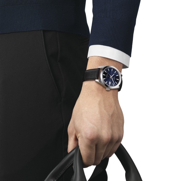 Montre Tissot Gentleman Powermatic 80 Silicium Bracelet Cuir