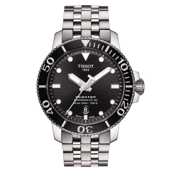 Montre Tissot Seastar 1000 Powermatic 80 Bracelet Acier inoxydable 316L