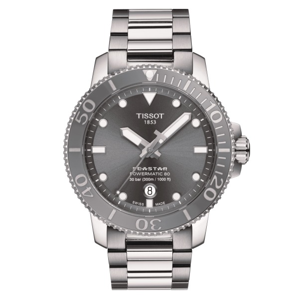 Montre Tissot Seastar 1000 Powermatic 80 Bracelet Acier inoxydable 316L