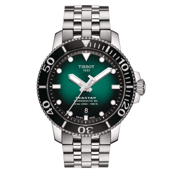 Montre Tissot Seastar 1000 Powermatic 80 Bracelet Acier inoxydable 316L