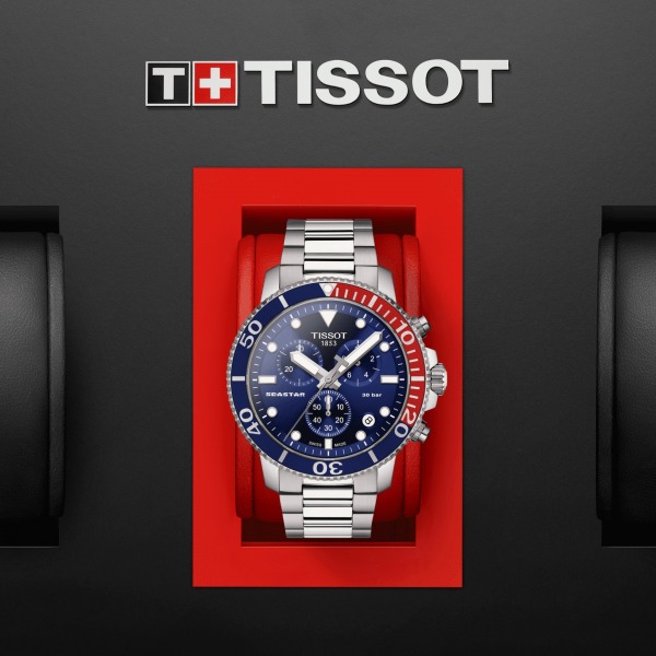 Montre Tissot Seastar 1000 Quartz chronograph Bracelet Acier inoxydable 316L