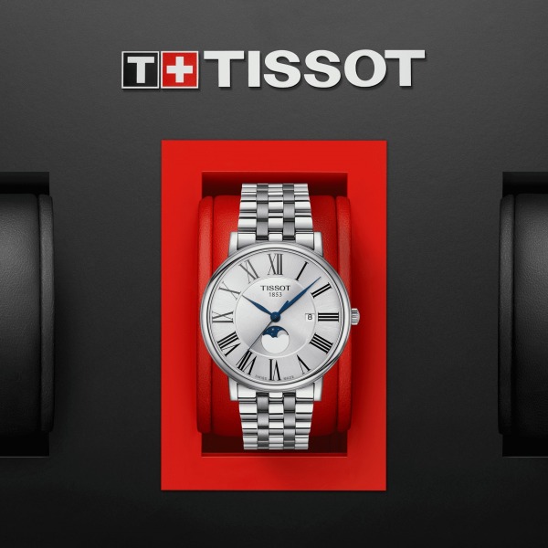 Montre Tissot Carson Premium Gent Moonphase Bracelet Acier inoxydable 316L