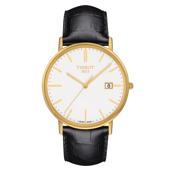 Montre Tissot Goldrun Sapphire 18K Gold Bracelet Cuir