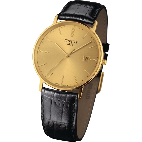 Montre Tissot Goldrun Sapphire 18K Gold Bracelet Cuir