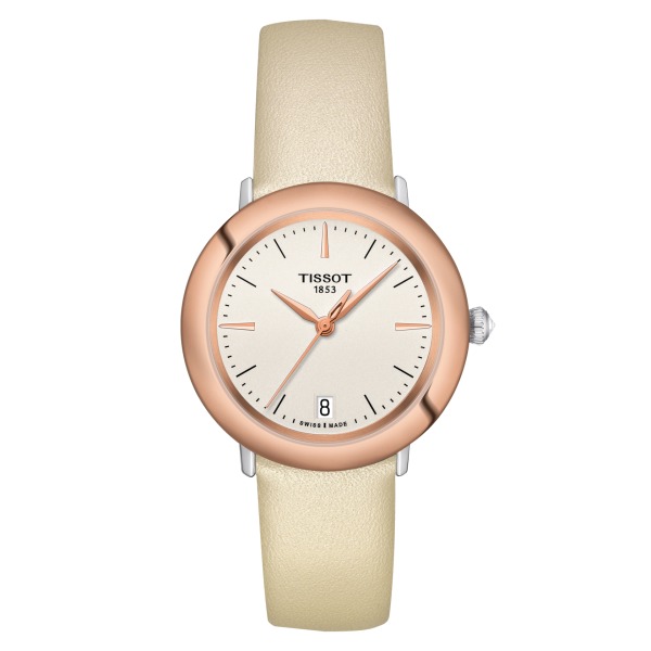 Montre Tissot Glendora 18K Gold Bracelet Cuir