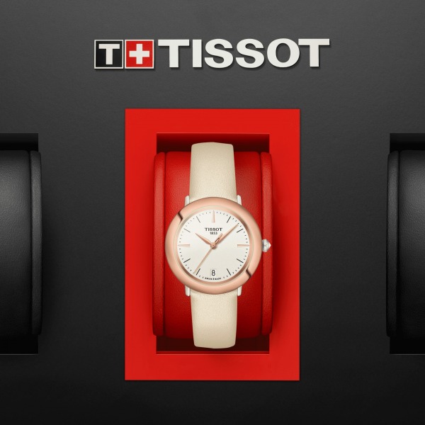 Montre Tissot Glendora 18K Gold Bracelet Cuir