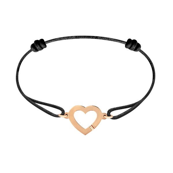 Bracelet sur cordon Cœur R12 Or Rose